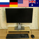 1 Layer Wooden Monitor Stand LCD Computer Monitor Riser Desktop Display Bracket Storage Rack