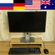 1 Layer Wooden Monitor Stand LCD Computer Monitor Riser Desktop Display Bracket Storage Rack
