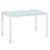 120*70*75CM Simple Assembled Tempered Glass & Iron Dinner Table White Tempered Glass Dinner Table For 4 People HOME Decoration