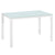 120*70*75CM Simple Assembled Tempered Glass & Iron Dinner Table White Tempered Glass Dinner Table For 4 People HOME Decoration