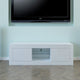 125cm TV Stand TV Cabinet Monitor Table with LED Night Light Entertainment Center Locker Two Doors Bedroom Living Room Furniture