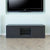125cm Two Doors TV Cabinet with LED Night Light Black Entertainment Center Monitor Stand Locker Bedroom Living Room Furniture