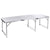 180 x 60 x 70cm Home Use Aluminum Alloy Folding Table White For Home Kitchen Aluminium Alloy Folding Table