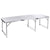 180 x 60 x 70cm Home Use Aluminum Alloy Folding Table White For Home Kitchen Aluminium Alloy Folding Table