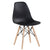 1PCS Single Gray Plastic Chair Easy Move Light Home Use Wood Leg Modern Dining Room Furniture Office Meeting Room Good Quality