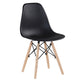 1PCS Single Gray Plastic Chair Easy Move Light Home Use Wood Leg Modern Dining Room Furniture Office Meeting Room Good Quality