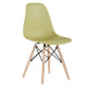 1PCS Single Gray Plastic Chair Easy Move Light Home Use Wood Leg Modern Dining Room Furniture Office Meeting Room Good Quality