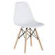 1PCS Single Gray Plastic Chair Easy Move Light Home Use Wood Leg Modern Dining Room Furniture Office Meeting Room Good Quality