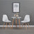 1PCS Single Gray Plastic Chair Easy Move Light Home Use Wood Leg Modern Dining Room Furniture Office Meeting Room Good Quality