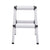2-Foot Aluminum Stepladder Portable Folding Step Stool,300 Pound Duty Rating,White