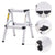 2-Foot Aluminum Stepladder Portable Folding Step Stool,300 Pound Duty Rating,White