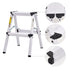 2-Foot Aluminum Stepladder Portable Folding Step Stool,300 Pound Duty Rating,White