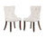 2 PCS Victorian Dining Chair Button Tufted Armless Chair Upholstered Nailhead Trim Chair Ring Pull Set Dining Room Furniture