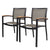 2 PK. Stackable Patio Chairs Metal Indoor-Outdoor Restaurant Stack Chair Arm Constructed Aluminum Alloy Lightweight & Sturdy