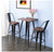 2 Pcs/set Backrest Metal Stools Household Dining Table Bar Individual Chairs Simple Tables Shrinking Round Tables Chairs Couple