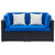 2 Seats Patio Furniture Sofa Set Wicker Chair For Outdoor Yard Swimming Pool Beach Garden Furniture Outdoor Rattan Sofa Set