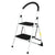 2 Step Ladder Folding Stool Portable Heavy Duty 330 Lbs Capacity Chairs Industrial Lightweight Foldable Ladders White Home Tool