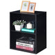 2 Tier Open Storage Cabinet for Nightstand and Sofa Side 2 large-capacity Storage Spaces MDF p2 Veneer Anti-wear HW60188