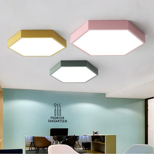 2019 new led ceiling light bedroom study room living room ceiling light ultra-thin hexagonal 30~60cm 12~40w