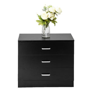 2020 Modern Wooden Nightstand Simple Bedroom Bedside Table Storage Cabinet With Three Drawers Fitting Bedside Table