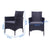 2PCS Single Backrest Chairs Home PE rattan and Iron frame Sofa Set can coordinate with Modern armchair decoration outdoor