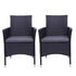 2PCS Single Backrest Chairs Home PE rattan and Iron frame Sofa Set can coordinate with Modern armchair decoration outdoor