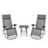 2PCS Zero Gravity Lounge Chair Grey with Portable Cup Holder Table,patio chairs outdoor chair garden furniture outdoor furniture