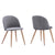2Pcs Modern Dining Chairs Soft-clad Wood Bread Chairs Velvet Dining Chair for Kitchen Living Room Leisure Side Chairs - US Stock
