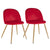 2Pcs/set Velvet Seat And Metal Legs Wooden Color Living Room Sofa Chair Vanity Furniture Home Bedroom Couple Chaise Modern