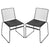 2pcs Nordic Fashion Wire Dining Chair Simple Hollow Wire Chair Leisure Creative Metal Coffee Lounge Chair
