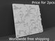 2pcs Plastic Molds Plastic forms, plastic 3D decorative wall panels "Patter" for gypsum, Price for 2pcs unique design