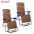 2pcs Plum Blossom Lock Portable Folding Chairs with Saucer Sun Bathing Backrest Chair Bed Home Garden Lounge Furniture Kit