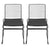 2pcs Simple Nordic Style Wire Chair Black Easy to clean ,dining room chairs,outdoor furniture,accent chair living room furniture