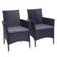 2pcs Single Backrest Chairs Rattan Sofa Set Black ,  sturdy and durable patio chairs rattan chair outdoor chair garden furniture