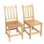 2pcs Sturdy High Quality Bamboo Dining Chairs for Kitchen Wood Color Kitchen Furniture
