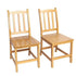 2pcs Sturdy High Quality Bamboo Dining Chairs for Kitchen Wood Color Kitchen Furniture