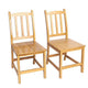2pcs Sturdy High Quality Bamboo Dining Chairs for Kitchen Wood Color Kitchen Furniture