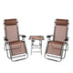 2pcs Zero Gravity Lounge Chair Garden Furniture Portable Cup Holder Sling Table Collapsible Lounge Chair for Hiking Fishing Home