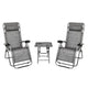 2pcs Zero Gravity Lounge Chair Garden Furniture Portable Cup Holder Sling Table Collapsible Lounge Chair for Hiking Fishing Home