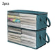 2pcs/set Container Sweater Folding Quilt Storage Box Closet Bag Home Luggage Moisture Proof Organizer Zipper Clothes Blanket