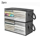 2pcs/set Container Sweater Folding Quilt Storage Box Closet Bag Home Luggage Moisture Proof Organizer Zipper Clothes Blanket