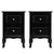 2pcsCountry Style Two-Tier Night Tables Large Size Black Made of high quality material,night stand bedroom furniture .