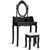 3 Drawer Mirror Makeup Dressing Table Stool Set Dresser for Bedroom Furniture Set Vanity Table HW52950