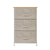3-Tier Dresser Drawer Non-woven Drawer Rack Storage Unit Metal Frame Wooden Tabletop Shelf Storage Organizer for Home