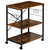 3-Tier Microwave Stand with Storage, Kitchen Utility Rolling Cart on Wheels, Baker's Rack Serving Cart with Metal Stand Frame