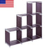 3 Tiers 6 Compartments Bookshelf Multifunctional Assembled Sundries Rack Book Stand Children DIY Creative Shelf Bookcase