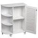 3-tier Floor Storage Cabinet with Side Shelves ZT048 White