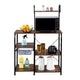 35.43 x 16.54 x 51.77 inches Shelving Kitchen Rack Utility Cart Shelf Microwave Oven Stand Storage Cart Workstation Shelf