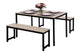 3Pcs/set  Modern Single Table Dining Chair Orgnizable Home Use Furniture Resturant Wooden Brige Net Red Hot Dining Set