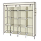 4-Layer 10 Lattices Wardrobe Clothes Closet Storage Organizer High Quantity Alloy Rack Holder For Apartment For Bedroom Storage